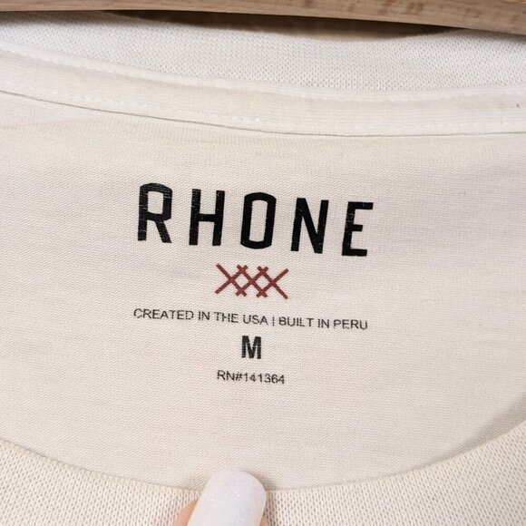 RHONE Men's Element Tee Grey Size M Performance Pima Cotton Blend Soft - Picture 5 of 9